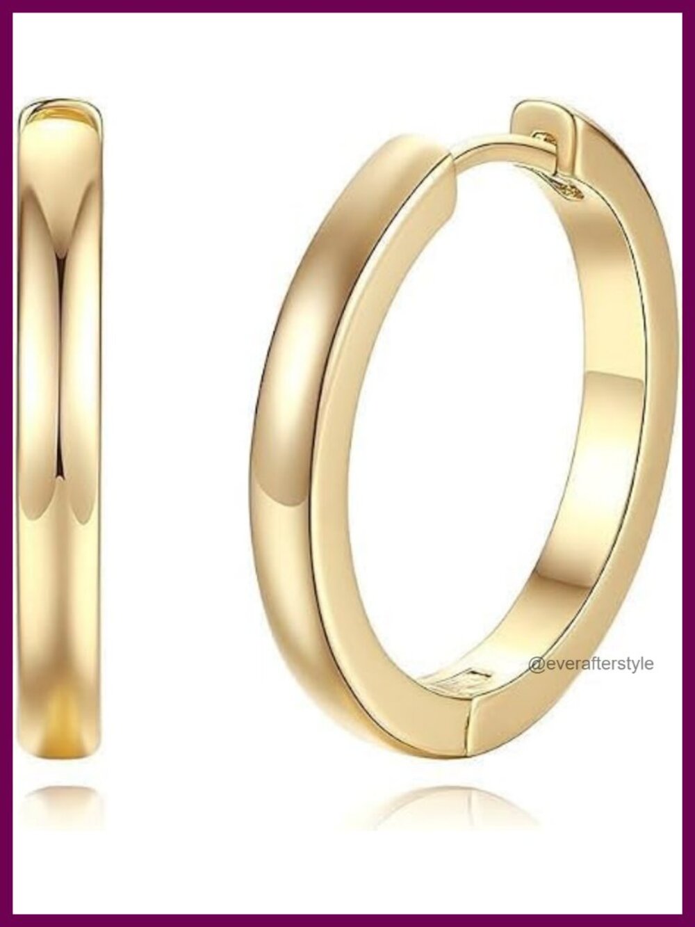 14K Gold Huggie Hoop Earrings for Women - Small Minimalist Everyday Jewelry